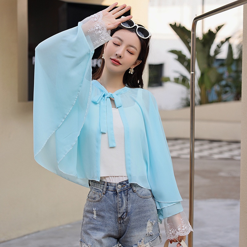 Áo Choàng Chống Nắng Bằng Lụa Lạnh Bảo Vệ Khỏi Tia Cực Tím Khi Đi Xe Máy Cho Nữ Sự Bảo Vệ