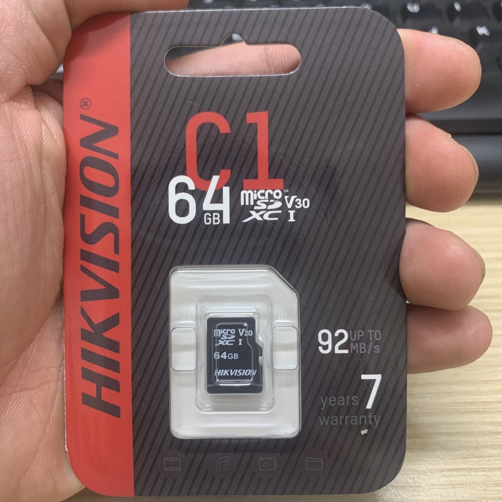 Thẻ nhớ Micro SD Hikvision 32Gb/64Gb Class 10/ Tốc 92Mb/s/ Bảo hành 5 năm