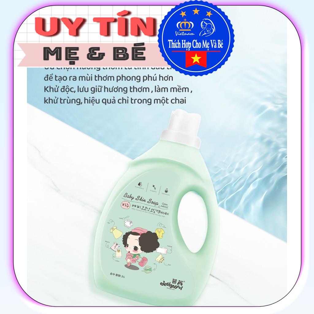 Nước xả giặt xà phòng ddung Hàn Quốc 2 in 1, giặt siêu sạch,thân thiện làn da, chuyên dùng cho mẹ&amp;bé.