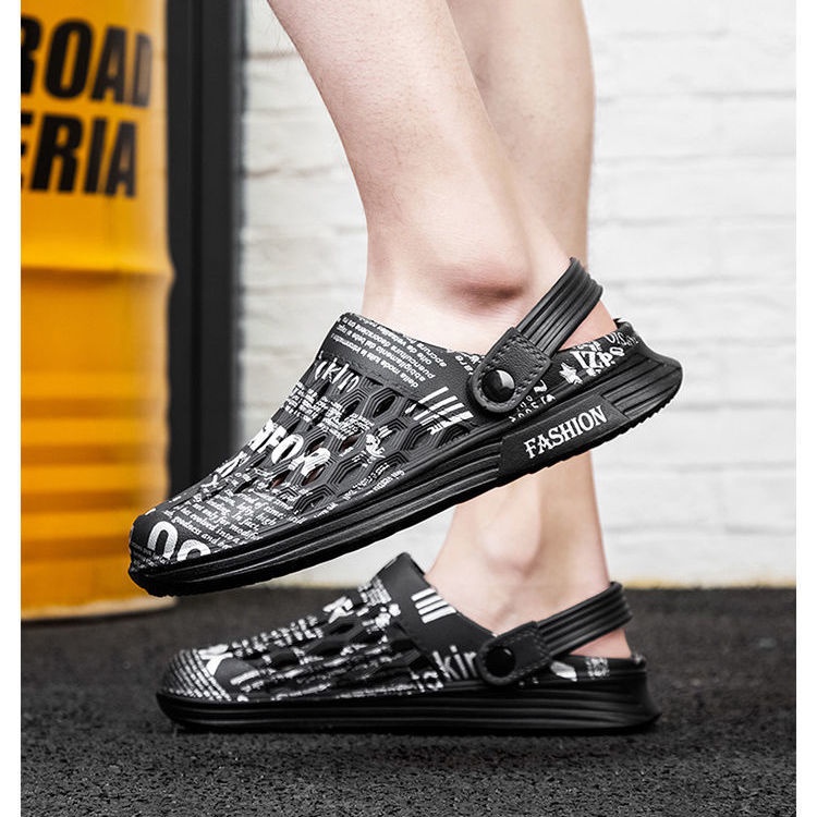 Dép Bít Mũi Đục Lỗ Thoáng Khí Chống Trượt Phong Cách Mới Lingmeisnow2023