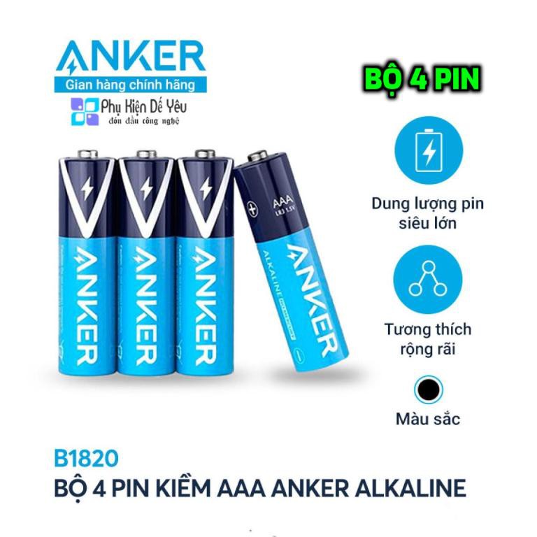 Pin Kiềm ANKER AAA Alkaline 4 Pin - B1820