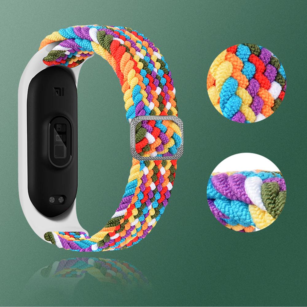 BTLIMER Dây Đeo Thay Thế Chất Liệu Silicon Màu Trơn Cho Xiaomi Mi band 6 5 4 3