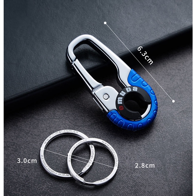 Móc khóa Bella925 móc treo chìa khóa ô tô xe máy tiện lợi OMD3755 cho quý ông lịch lãm