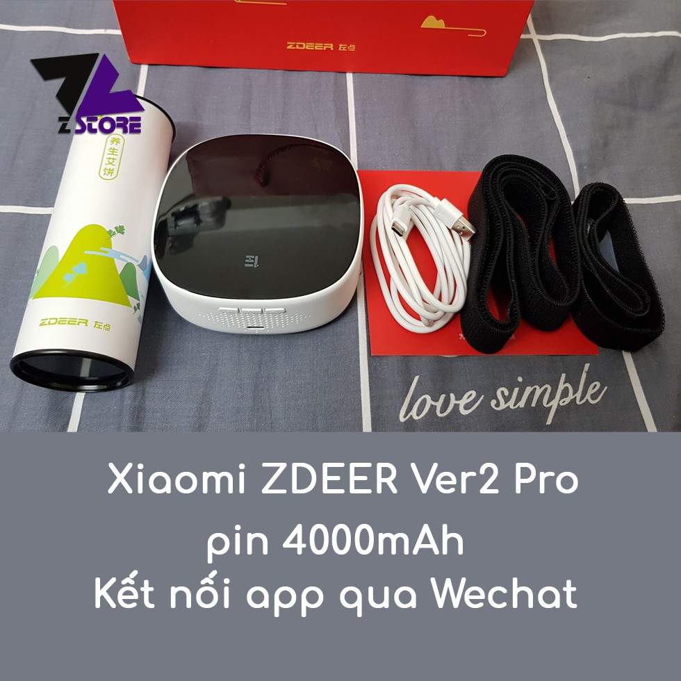 Máy chườm ngải cứu Xiaomi ZDEER Ver 2 Max - ZDA10MAX - ZDA9 - hộp quà biếu - Xông ngải cứu không lửa không khói