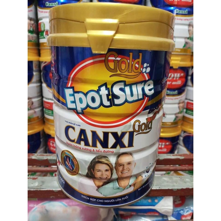 Sữa Epot sure canxi ngừa loãng xương, tiểu đường 900g