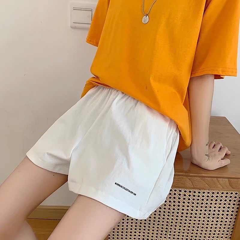 quần short đùi chất đũi nữ thêu chữ 3 màu kiểu hàn quốc | BigBuy360 - bigbuy360.vn