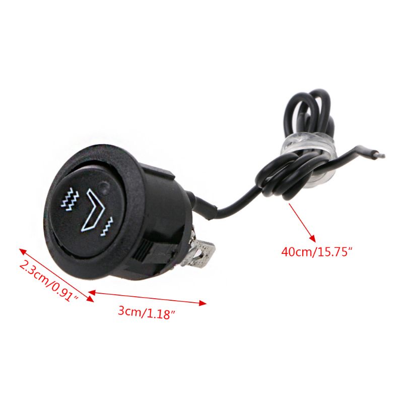 Công Tắc Điều Chỉnh Nhiệt Độ Ghế Ngồi Xe Hơi Hình Tròn 3 Chấu 12V Chuyên Dụng