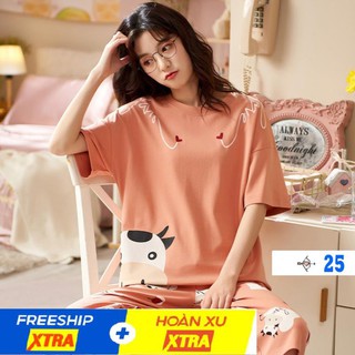 💖 𝑭𝑹𝑬𝑬𝑺𝑯𝑰𝑷 💖đồ bộ nữ cộc tay bộ mặc nhà cotton mát dn02