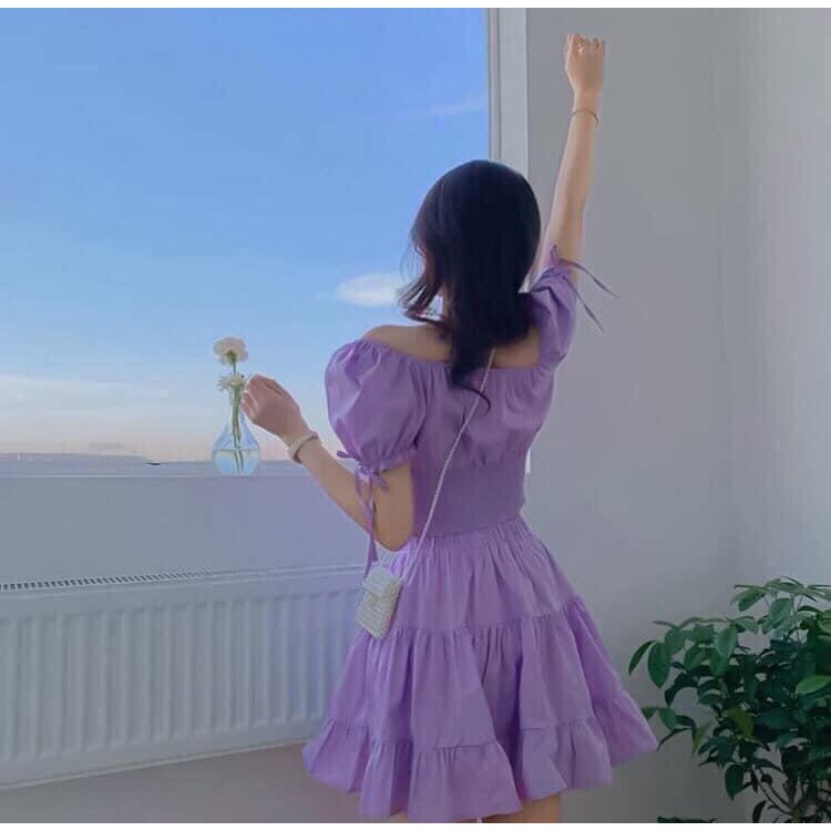 Sét Aó Nhún Bèo Kèm Chân Váy ( Chất Liệu Kate Lụa) Thời Trang Nữ KEMPK | BigBuy360 - bigbuy360.vn