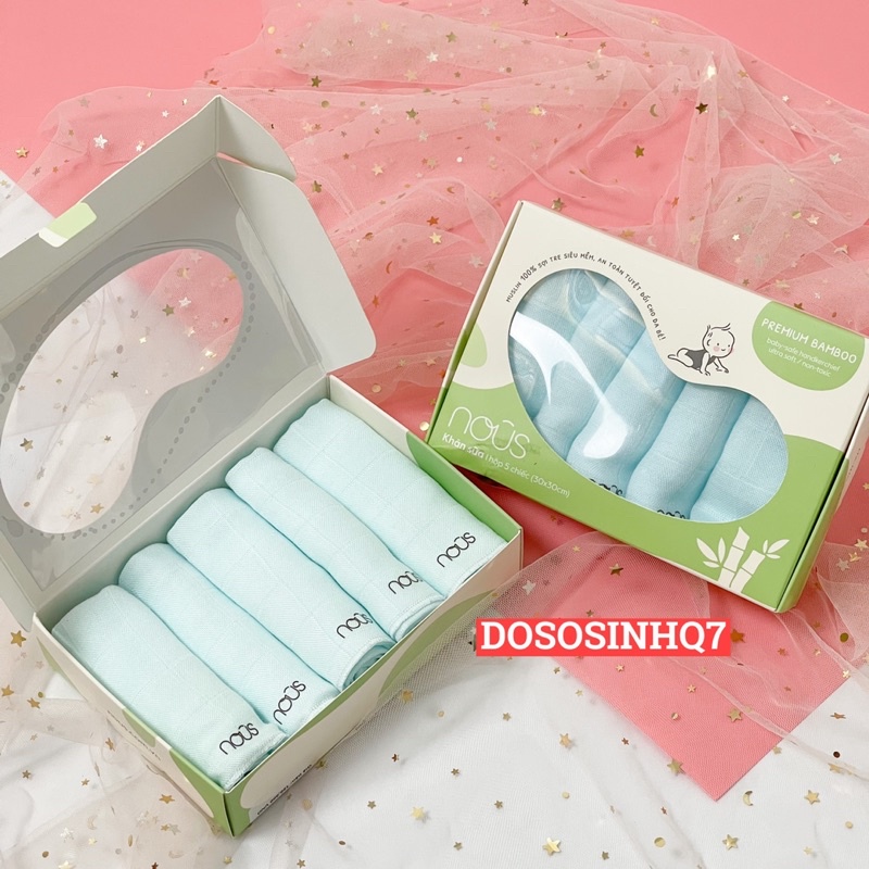 Khăn sữa bamboo Nous - Hộp 5 khăn