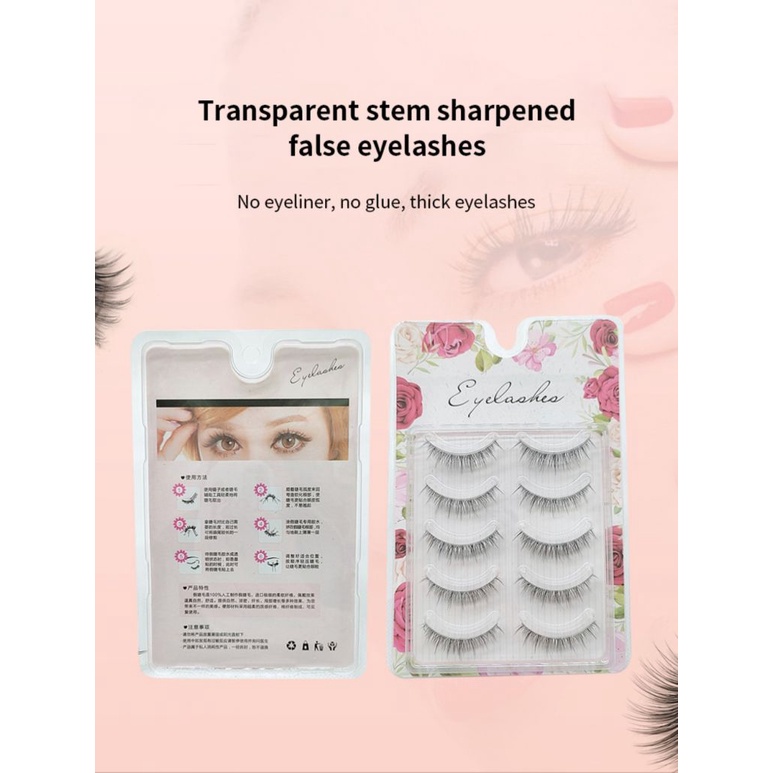 Lông mi giả đầu trong suốt trang điểm tự nhiên
 | BigBuy360 - bigbuy360.vn