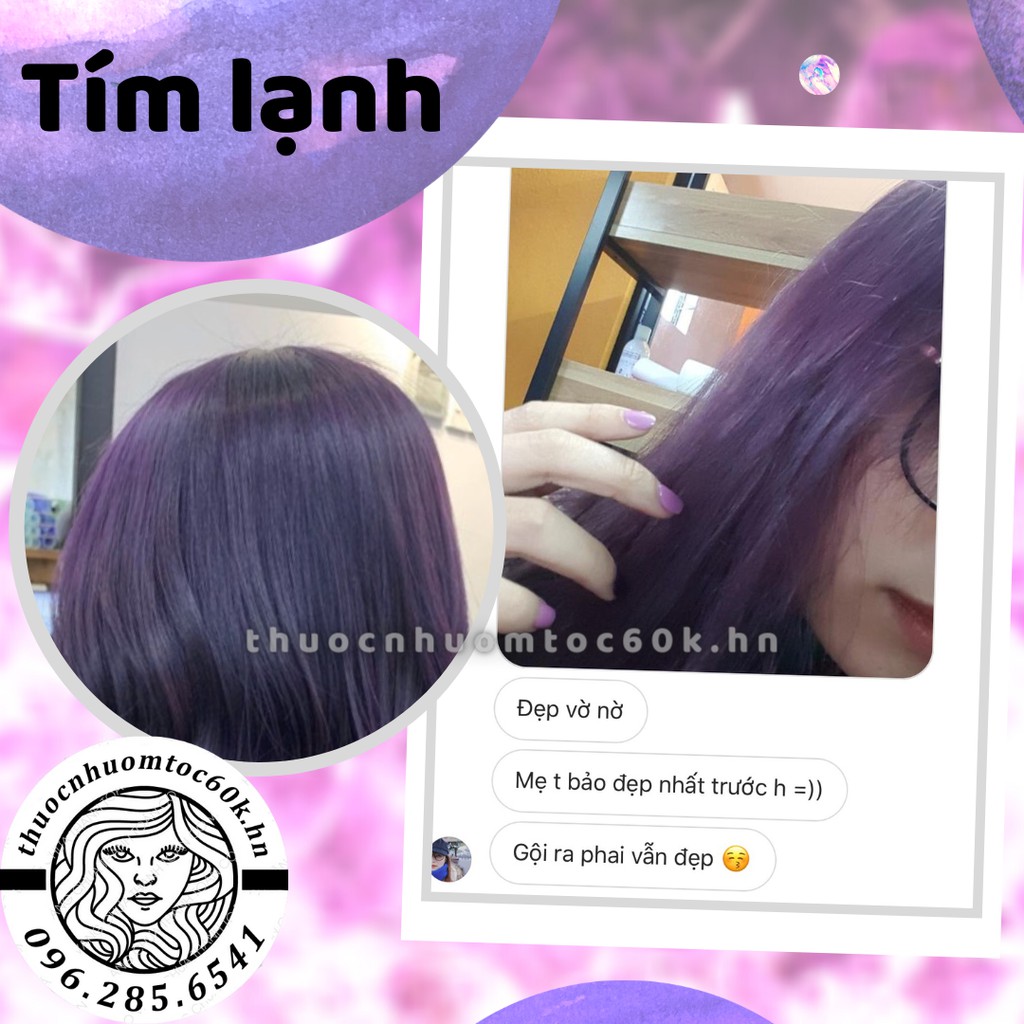 (TẨY) Thuốc nhuộm màu tím lạnh kèm trợ dưỡng găng tay thuocnhuomtoc60k.hanoi thuocnhuomtoc60khanoi | BigBuy360 - bigbuy360.vn
