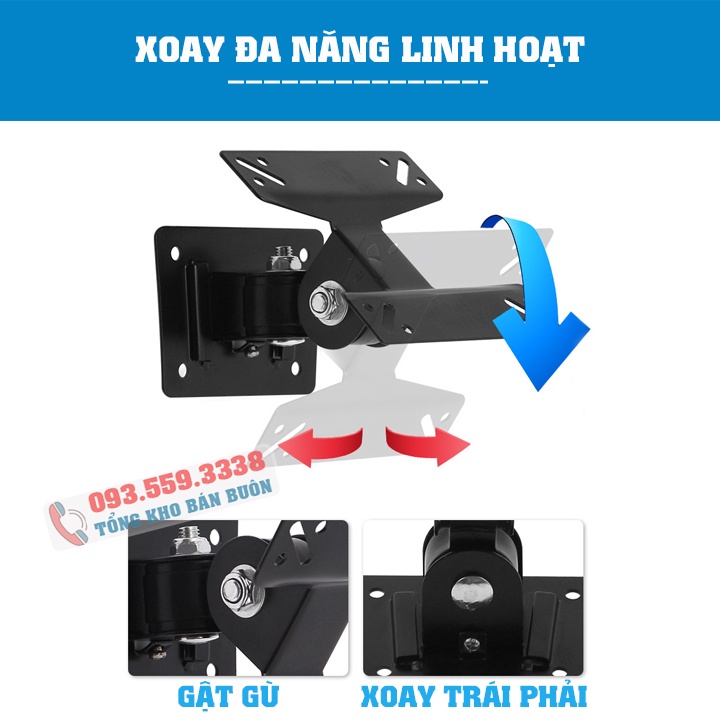 F01 / Giá Treo Màn Hình 17 - 27 Inch (Up to 32 Inch)  / Giá Treo Tivi Lắp Đặt Treo Tường - Xoay Màn 180 Độ