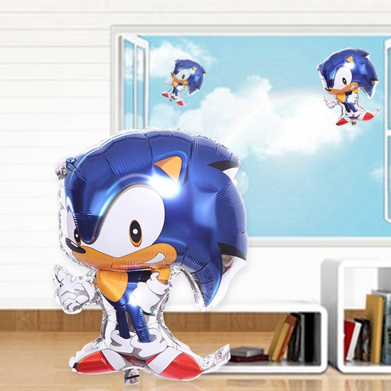 Bong Bóng Nhôm Hình Nhím Sonic Hoạt Hình Trang Trí Tiệc Sinh Nhật Cho Bé