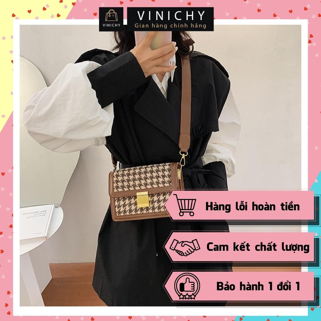 Túi xách nữ đeo chéo, đeo vai, túi cnk đi chơi, đi học VINICHY, da đẹp, thời trang cao cấp size 22cm HA132