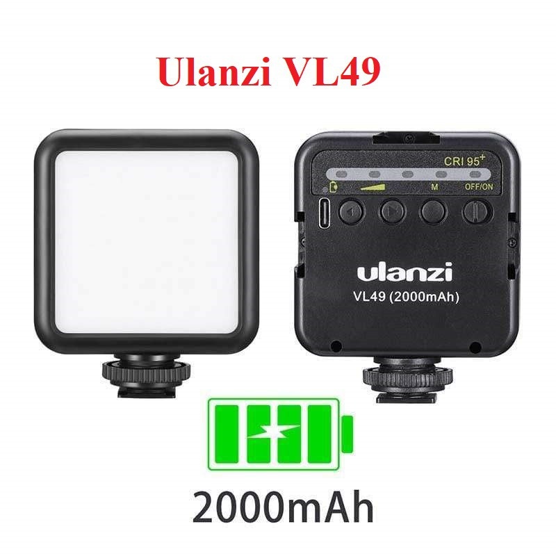 (CÓ SẴN) Đèn Led trợ sáng quay phim, livestream Ulanzi VL49 - 49 LED cho điện thoại, Gopro, máy ảnh, máy quay, ..
