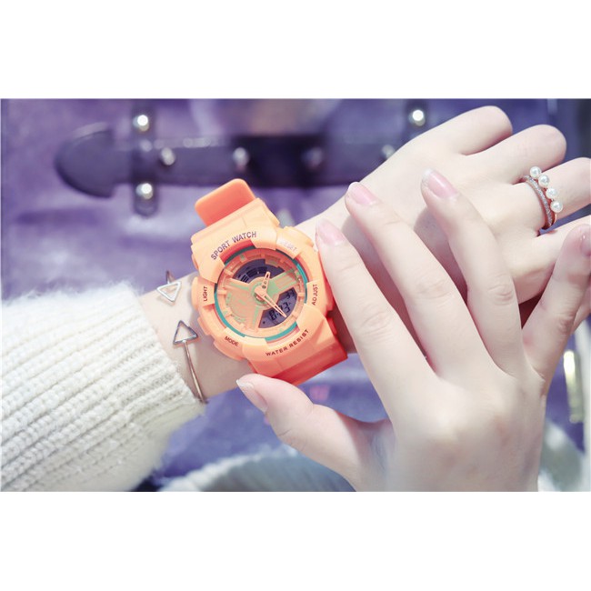 Đồng hồ nữ chống nước chính hãng đẹp mặt tròn thời trang cao cấp SHHORS sport watch