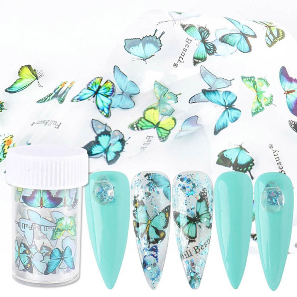 Miếng Dán Trang Trí Móng Tay Hình Bướm 3D Nhiều Màu Sắc