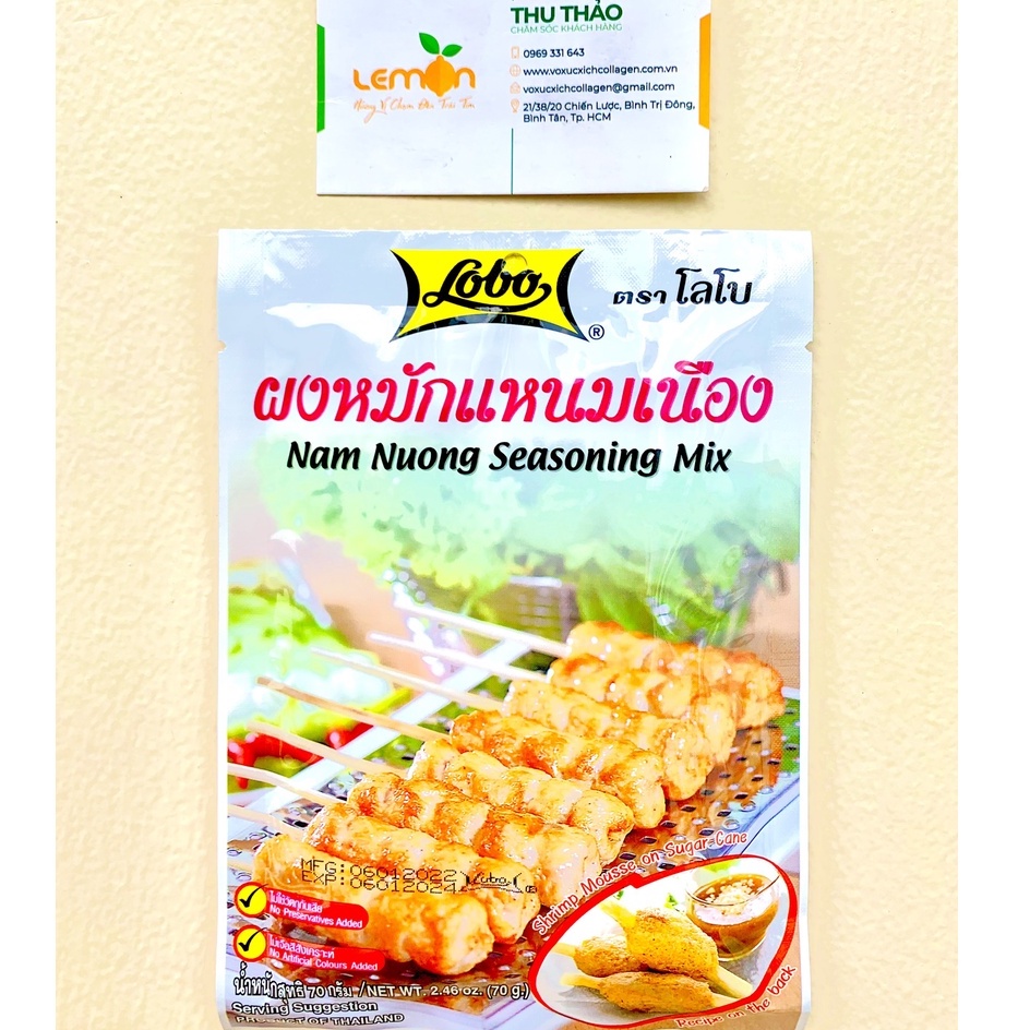 COMBO 5 Gói bột gia vị nem nướng LOBO Thái Lan (gói 70g)