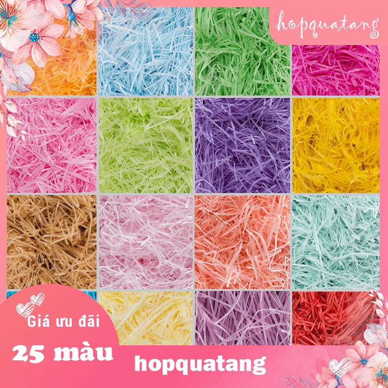Giấy rơm giấy vụn trang trí hộp quà tặng 1kg