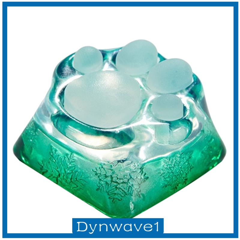 [DYNWAVE1] 3D Clear Resin Cat Paw Mechanical Keyboard Keycap for Cherry MX Spare Parts