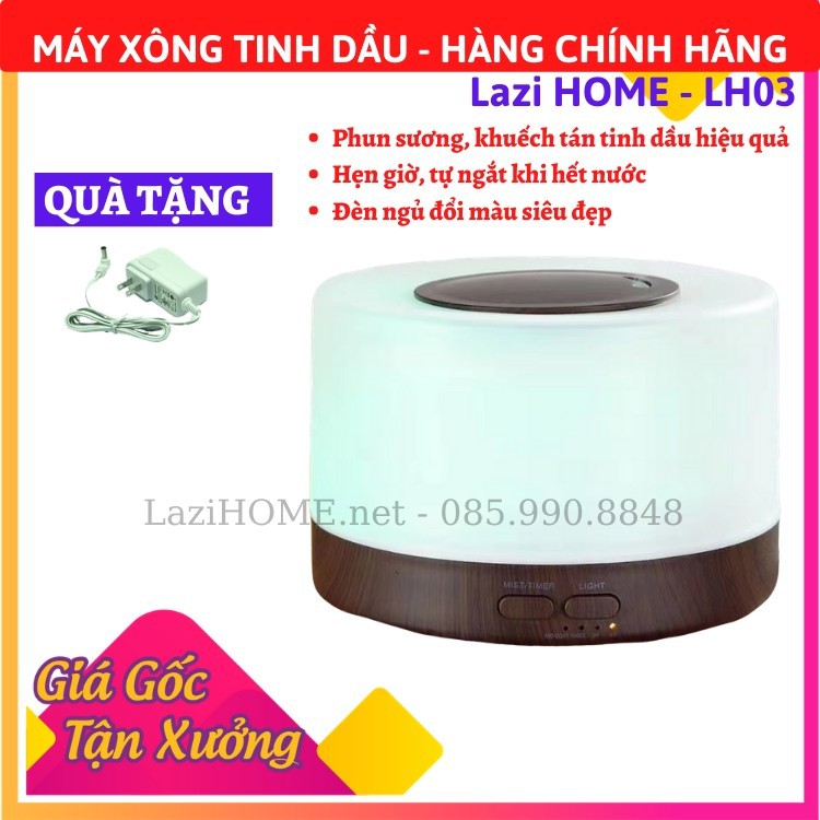 Máy xông tinh dầu [TIỀN NÀO CỦA NẤY], máy phun sương 500ml Hàng Cao Cấp - Bảo hành 12 tháng 1 đổi 1