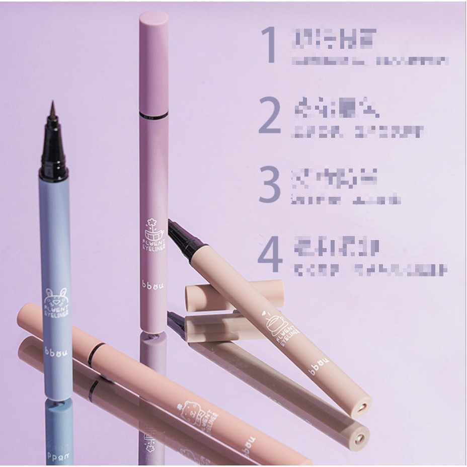 Kẻ Mắt Bút Đen BABAOOU B5009 Pastel FLUENT EYELINER Đủ Màu Auth Nội Địa