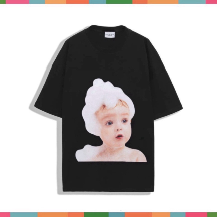 Áo thun ADLV Baby face, kiểu dáng unisex, cotton dày dặn, cộc tay cổ tròn trend hè 2022