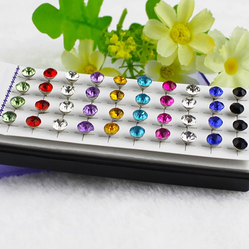 Set 20 đôi khuyên tai đính đá pha lê thời trang thanh lịch dành cho nữ