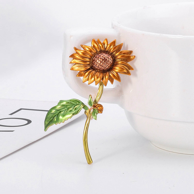 Huy hiệu cài áo thiết kế hình hoa hướng dương đáng yêu