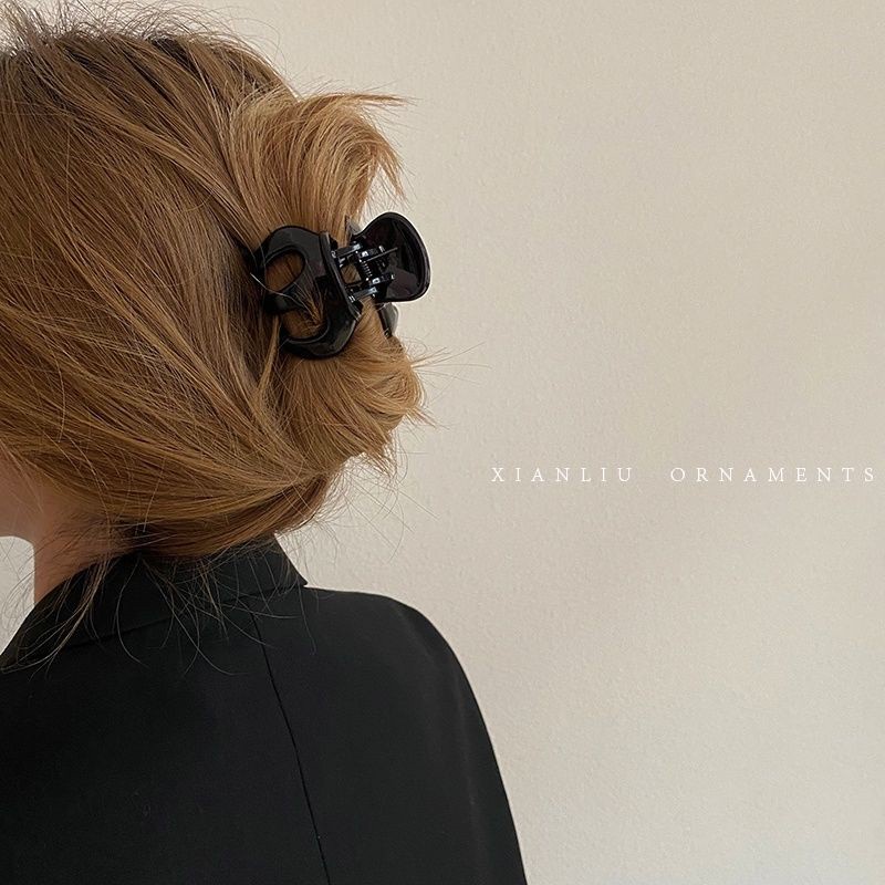 Kẹp tóc nhựa resin thiết kế đơn giản cổ điển thời trang cho nữ