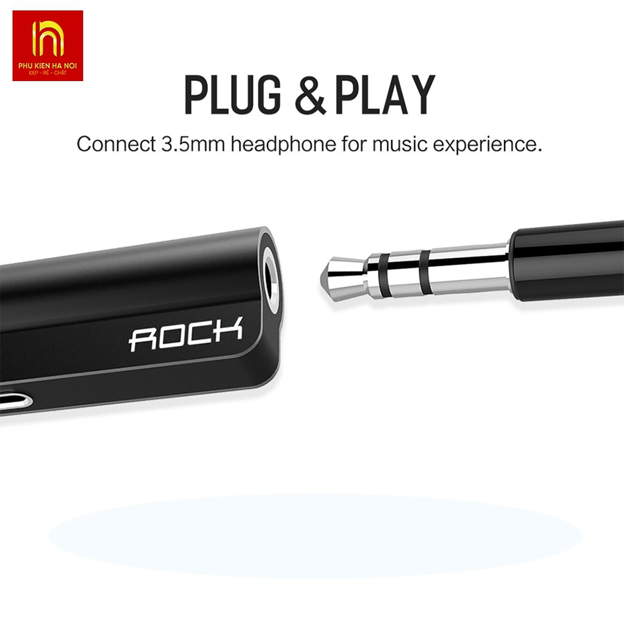 [ ROCK ] JACK CHUYỂN TAI NGHE VỪA SẠC VỪA NGHE NHẠC IPHONE 7/8/X - CHÍNH HÃNG