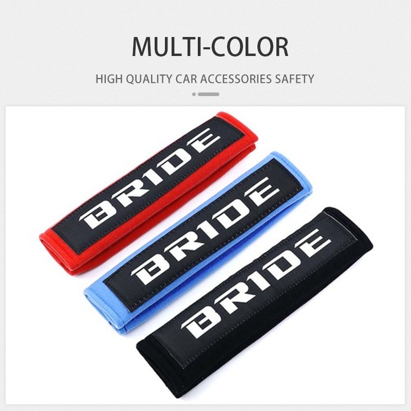 BRIDE vỏ bọc bảo vệ dây Đai an toàn cho xe hơi 2chiếc dây đai an toàn đệm ô tô Thông Dụng Đệm Bọc Dây Đai An Toàn Xe Hơi bông Vỏ bọc dây đai an toàn họa tiết xe hơi Đệm vai tự động Bảo vệ an toàn Đệm trang trí Phụ kiện nội thất ô tô