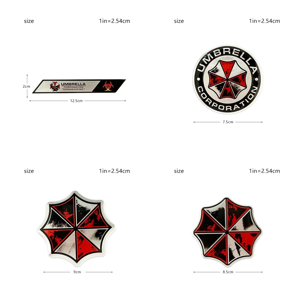 Miếng Dán Logo Resident Evil Bằng Kim Loại Nhôm Chống Nước Chống Nắng Cho Xe Hơi Xe Máy