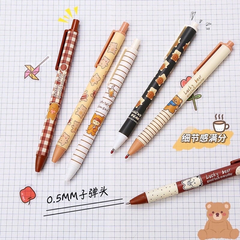 Combo 6 bút viết cute ngòi 0.5