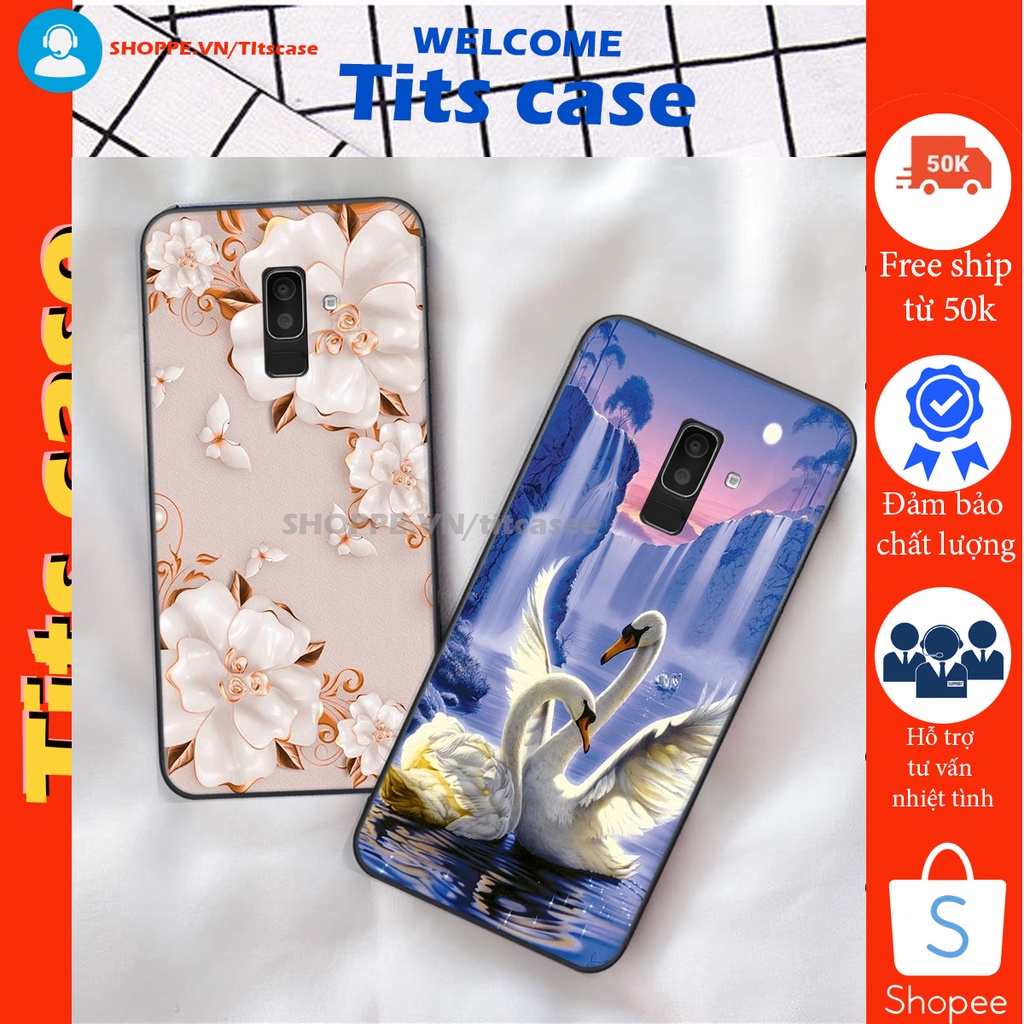 Ốp lưng Samsung Galaxy A6 PLUS / J8 in hình thiên nga,hoa may mắn, đặc sắc ĐỘC - LẠ - BỀN