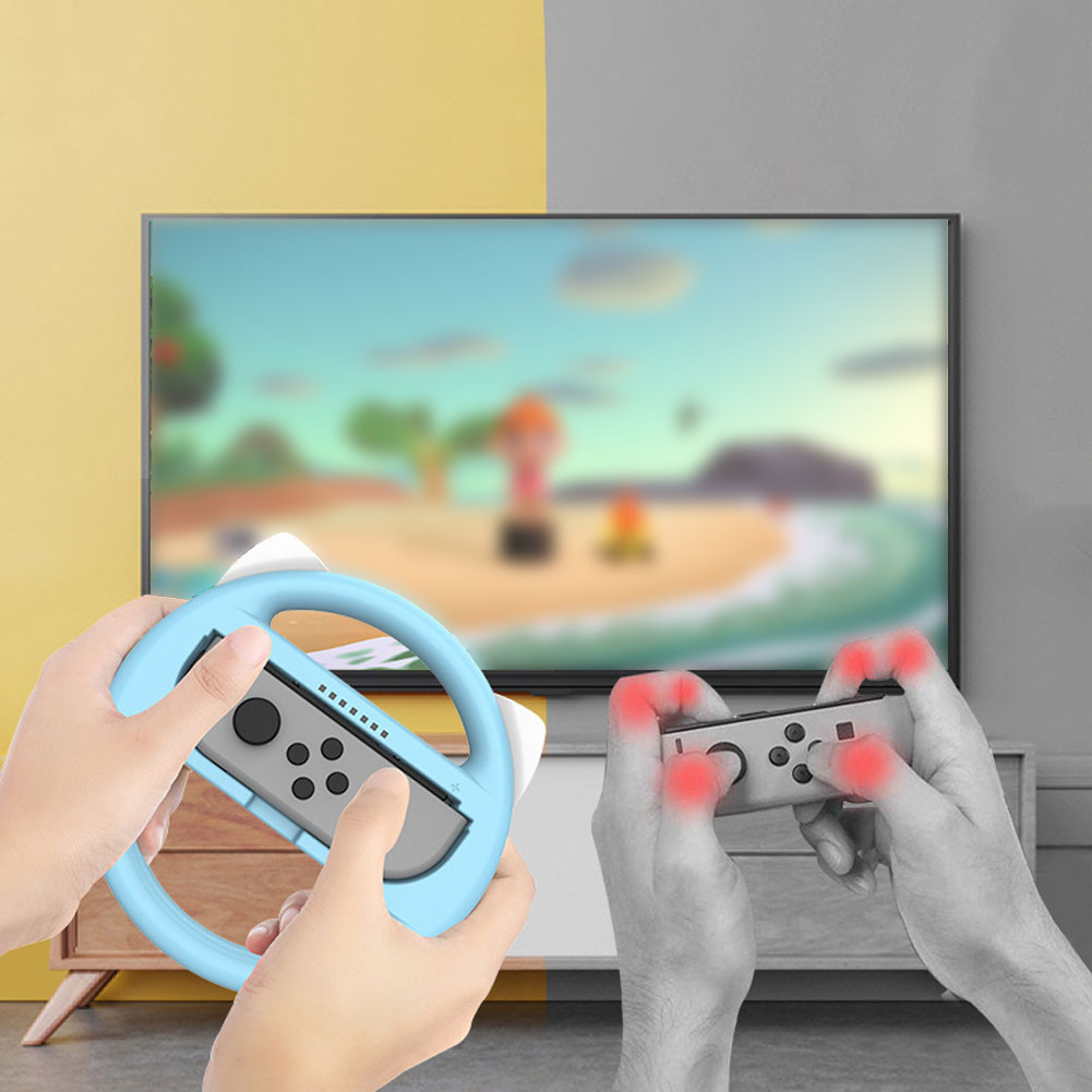 2 cặp Joycon Game Chỉ đạo Đua xe Tay cầm Chỉ đạo Bánh xe Bộ điều khiển Tay cầm Gamepad Tay cầm 4in1