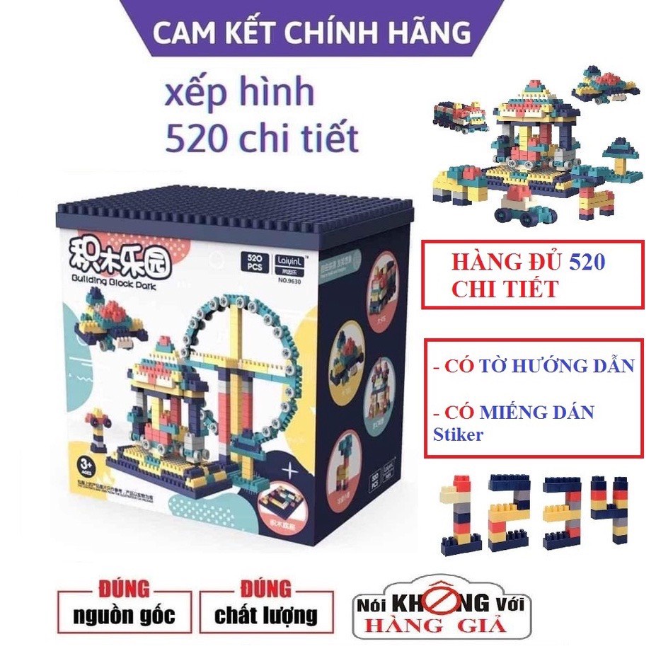 Đồ chơi xếp hình 520 chi tiết cho bé