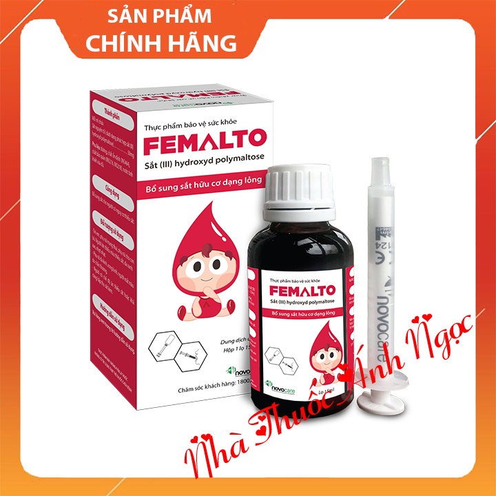 Sắt nước Femalto - Bổ sung sắt cho người có nguy cơ thiếu sắt, trẻ em, phụ nữ đang mang thai