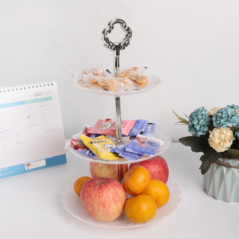 Giá Đỡ Ba Tầng Trưng Bày Bánh Kem Món Tráng Miệng/Trái Cây/Kẹo Ba Tầng Phong Cách Bắc Âu Trang Trí Nhà Cửa