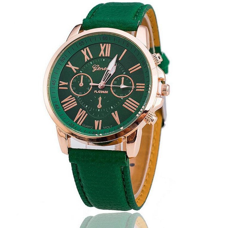 Sale 70% Đồng hồ nữ DH đeo tay cơ học Geneva 1130 thiết kế dây da nữ tính,  Giá gốc 83,000 đ - 66B22
