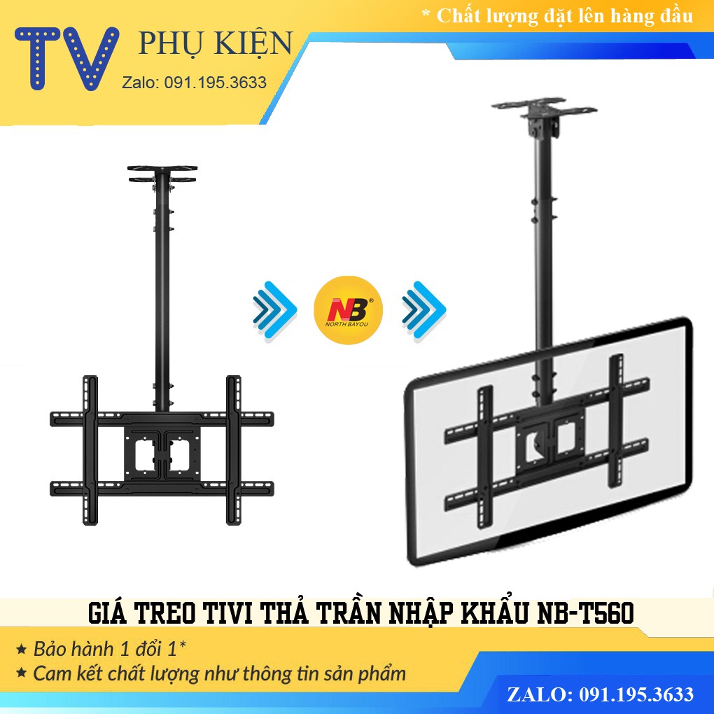 Giá Treo Tivi Thả Trần NB T560 32 - 65 inch - Giá treo tivi trên trần nhà