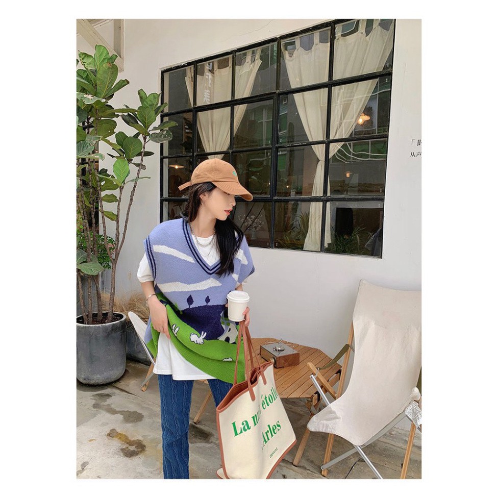 Gile Len Nam Nữ ELISA Ullzang, Áo Gile Len Cổ Chữ V Hàng Quảng Châu Thời Trang Cao Cấp | BigBuy360 - bigbuy360.vn