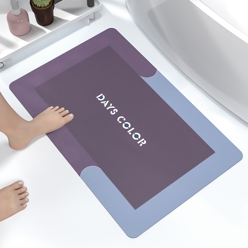 Thảm Dậm Lau Chân Silicon Phòng tắm Siêu Thấm Hút Nước Chống Trượt, Siêu Mềm Siêu Dày Decor Phòng