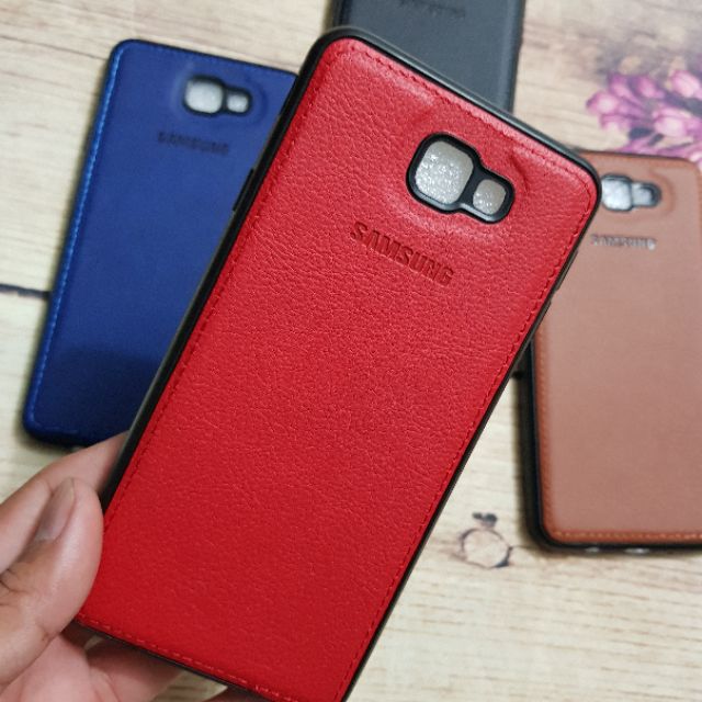 Ốp lưng Samsung J7 Prime dẻo giả da khắc thương hiệu cao cấp