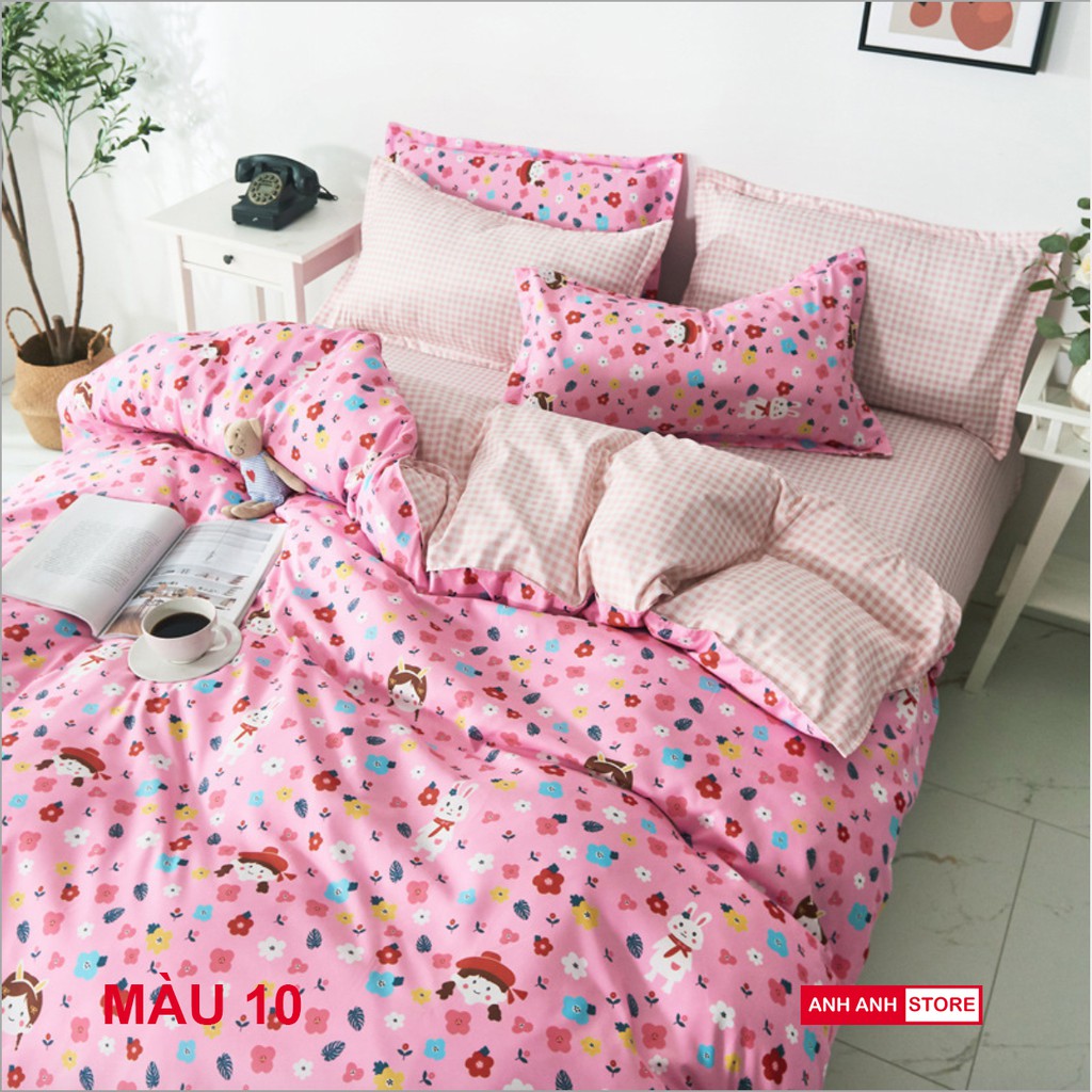 [Hot Sale] Bộ Vỏ Chăn Ga Gối Cotton Poly Hàn 4 món nhập khẩu, hoạ tiết sang trọng - AnhAnhHome | BigBuy360 - bigbuy360.vn