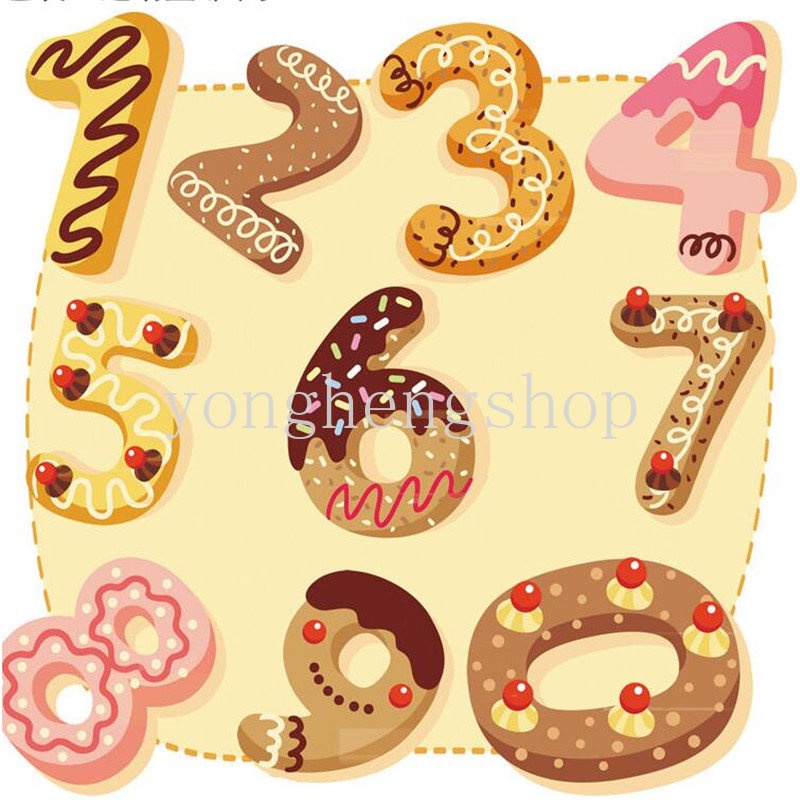 Bộ 9 Khuôn Cắt Bánh Quy Hình Số 3D Bằng Thép Không Gỉ