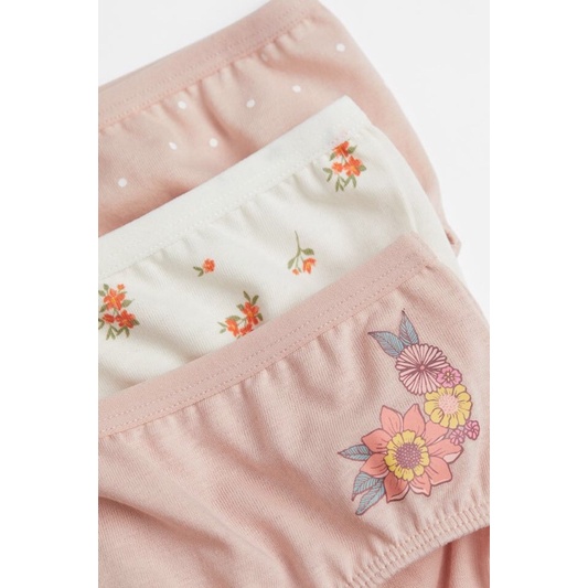 Set gồm 7 quần chip tông hồng trắng hoa nhí dễ thương săn sale Balan sz 14y+