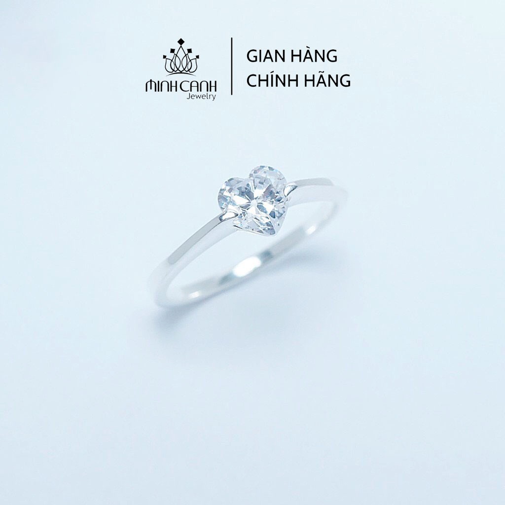Nhẫn Bạc Nữ Đá Hình Trái Tim - Minh Canh Jewelry