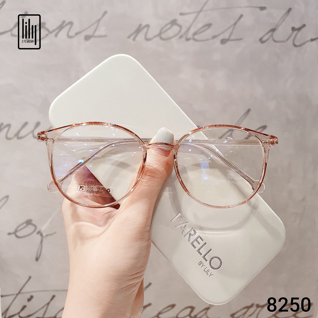 Gọng kính mắt cận thời trang thanh mảnh, nhựa dẻo phong cách Hàn Quốc Lilyeyewear 8250